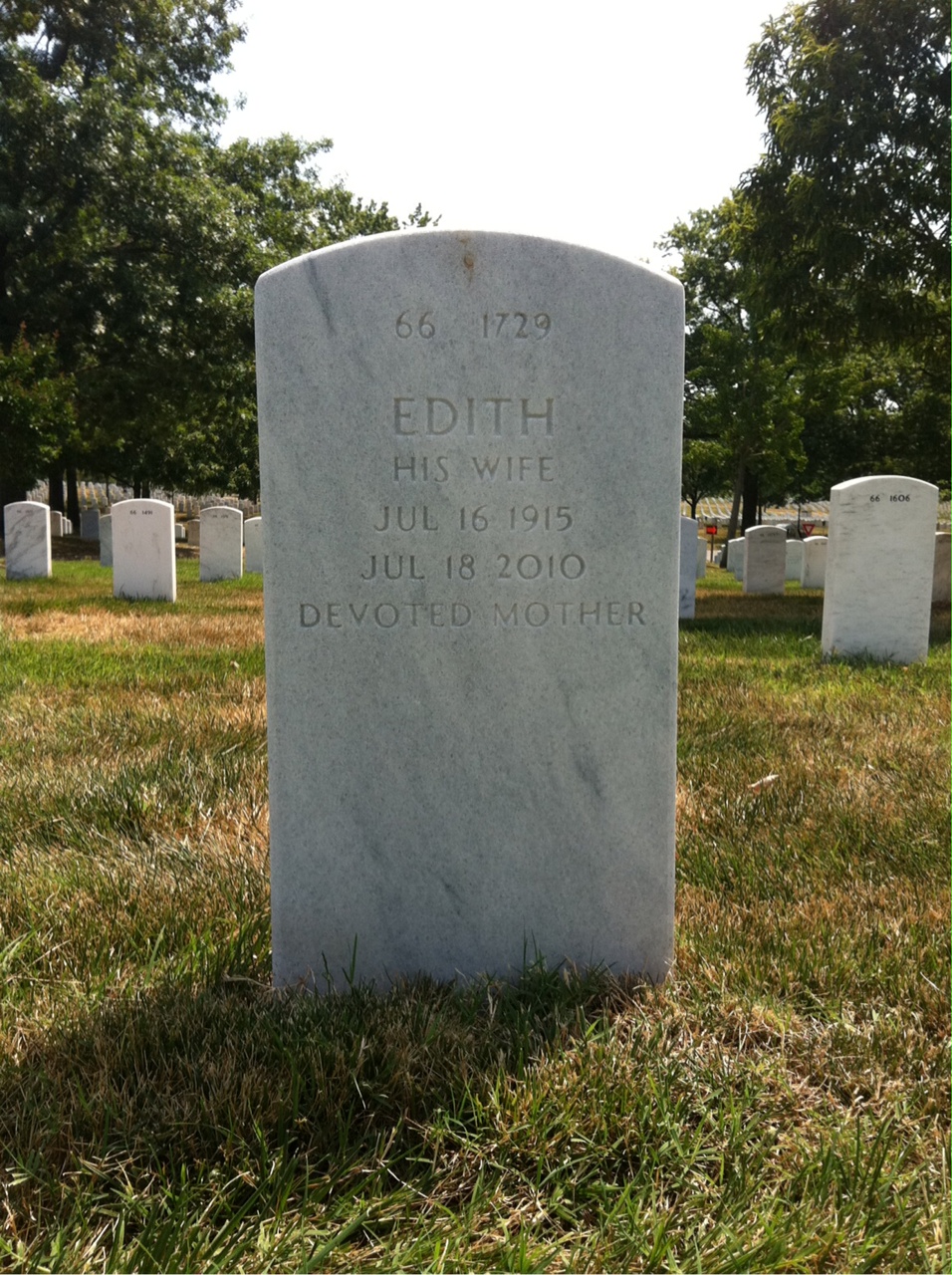 Back of headstone — Louis Kern