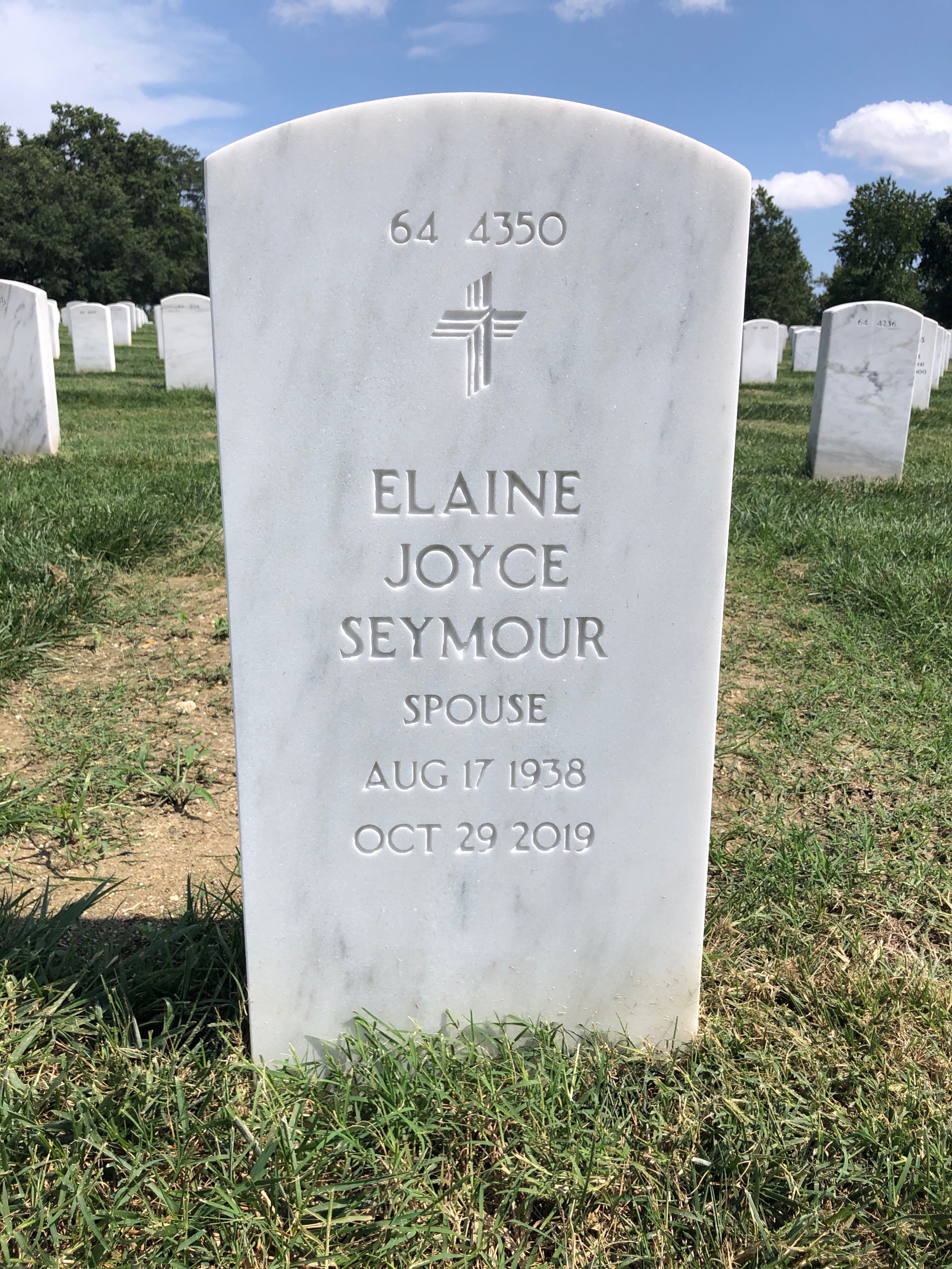 Back of headstone — John Seymour