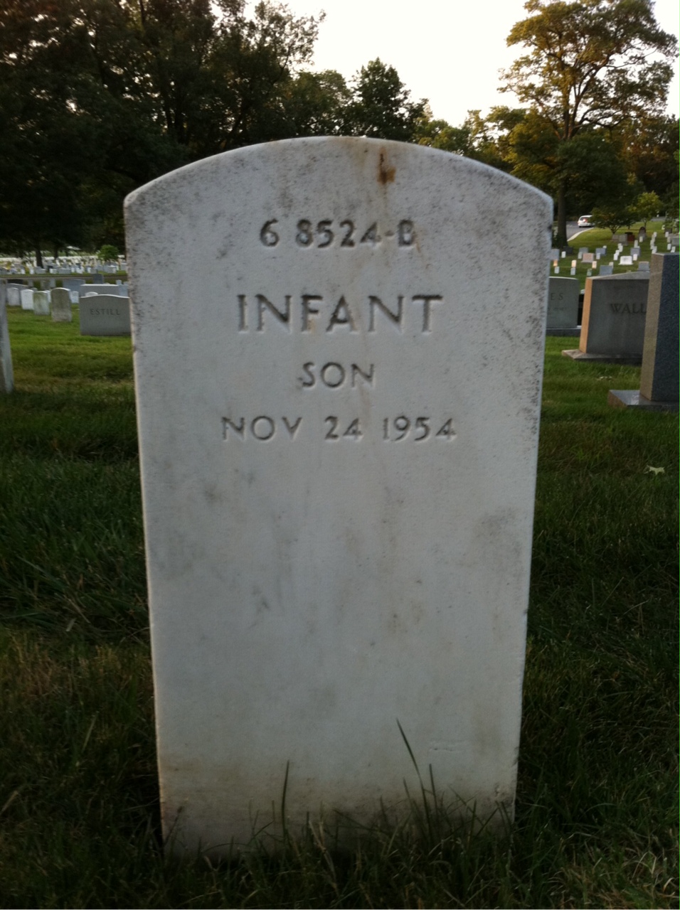 Back of headstone — Donald Estes