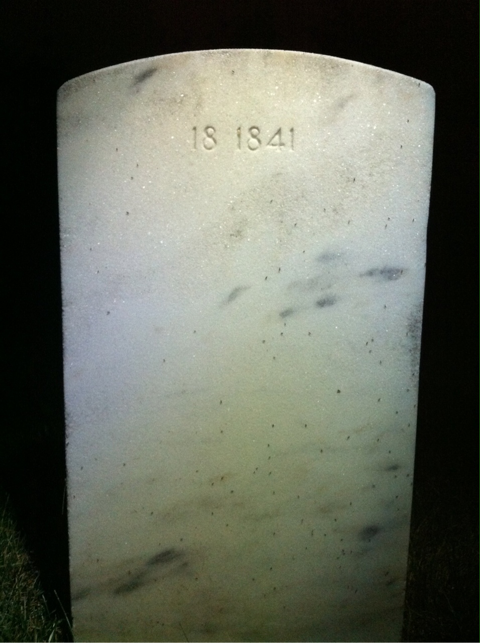 Back of headstone — Sydney Miran