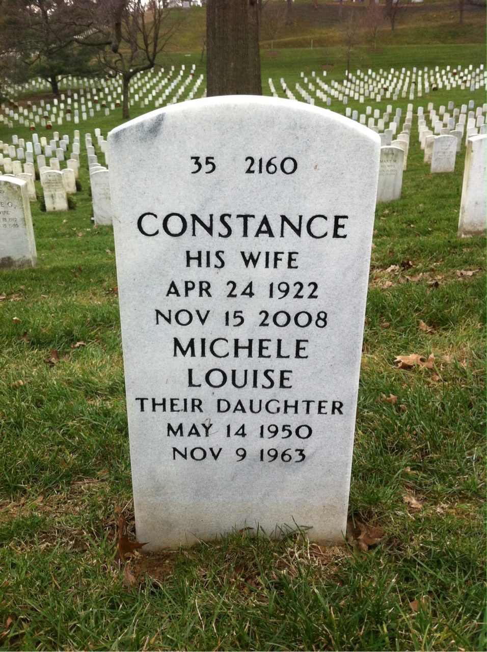 Back of headstone — Michael Berris