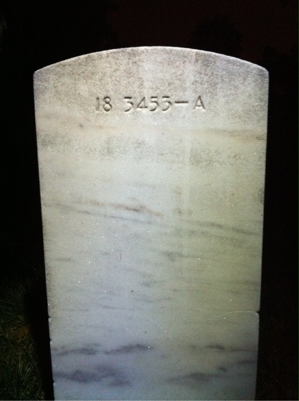 Back of headstone — Thomas Alluisi