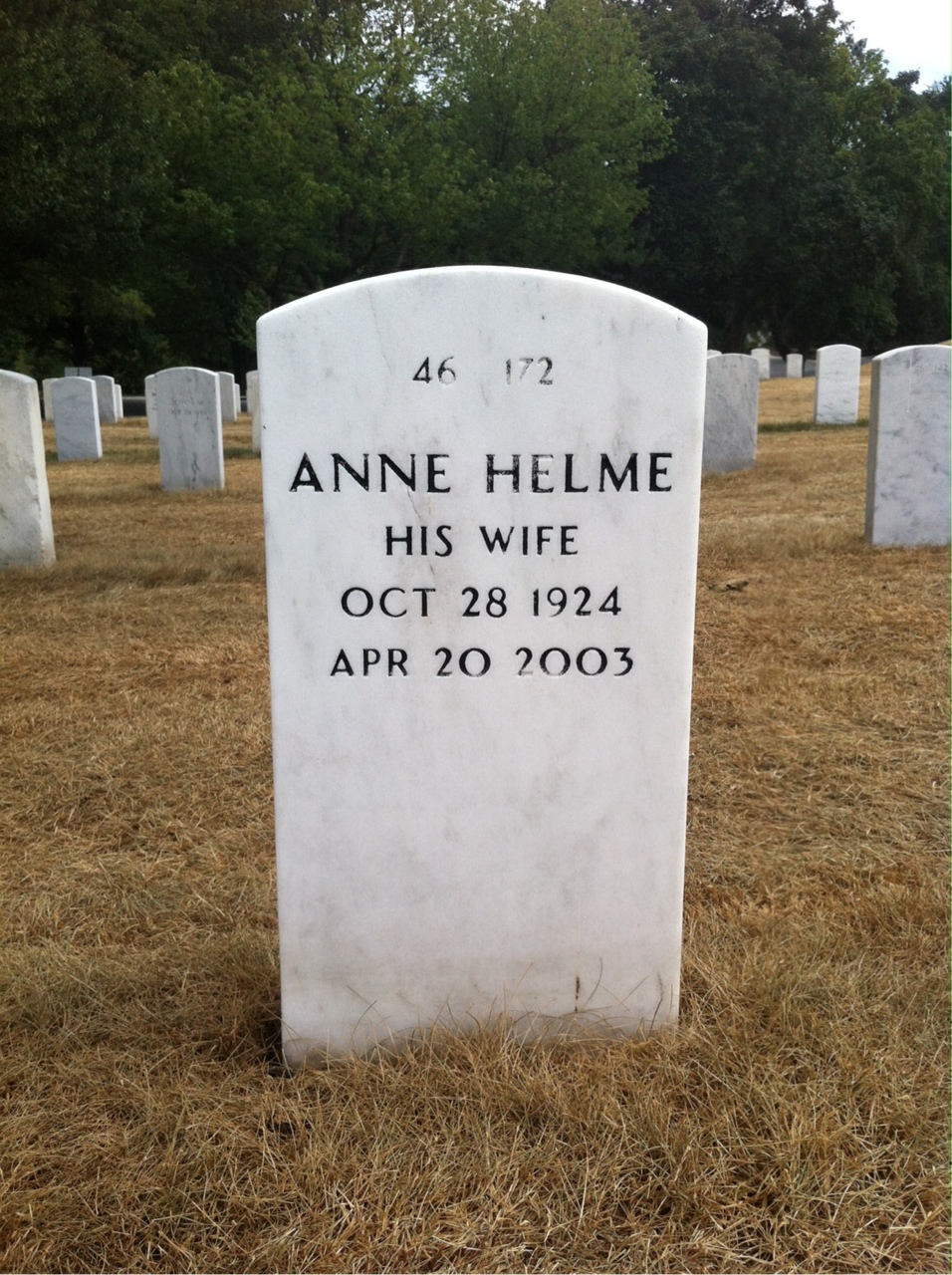 Back of headstone — James Conger