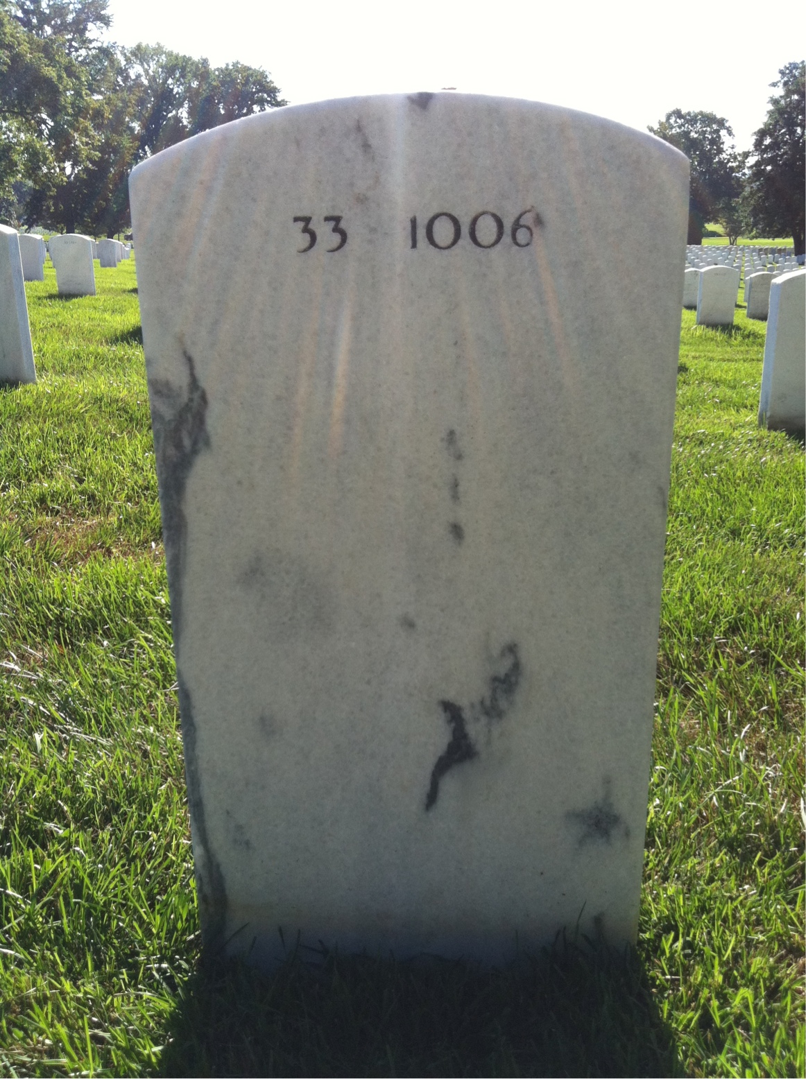 Back of headstone — William Sims