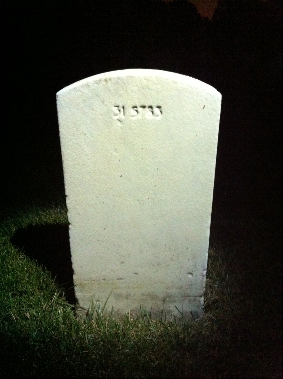 Back of headstone — Elliott Simpkins