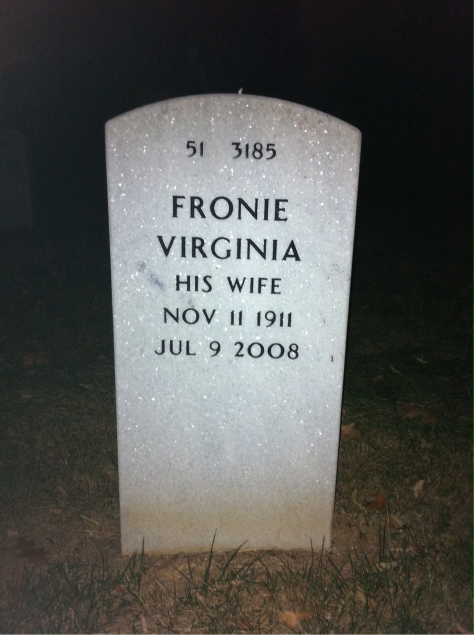 Back of headstone — Levi King