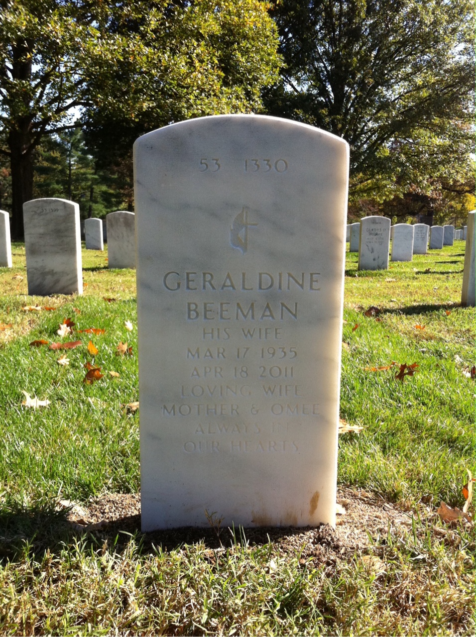 Back of headstone — Willard Thomas Chapman