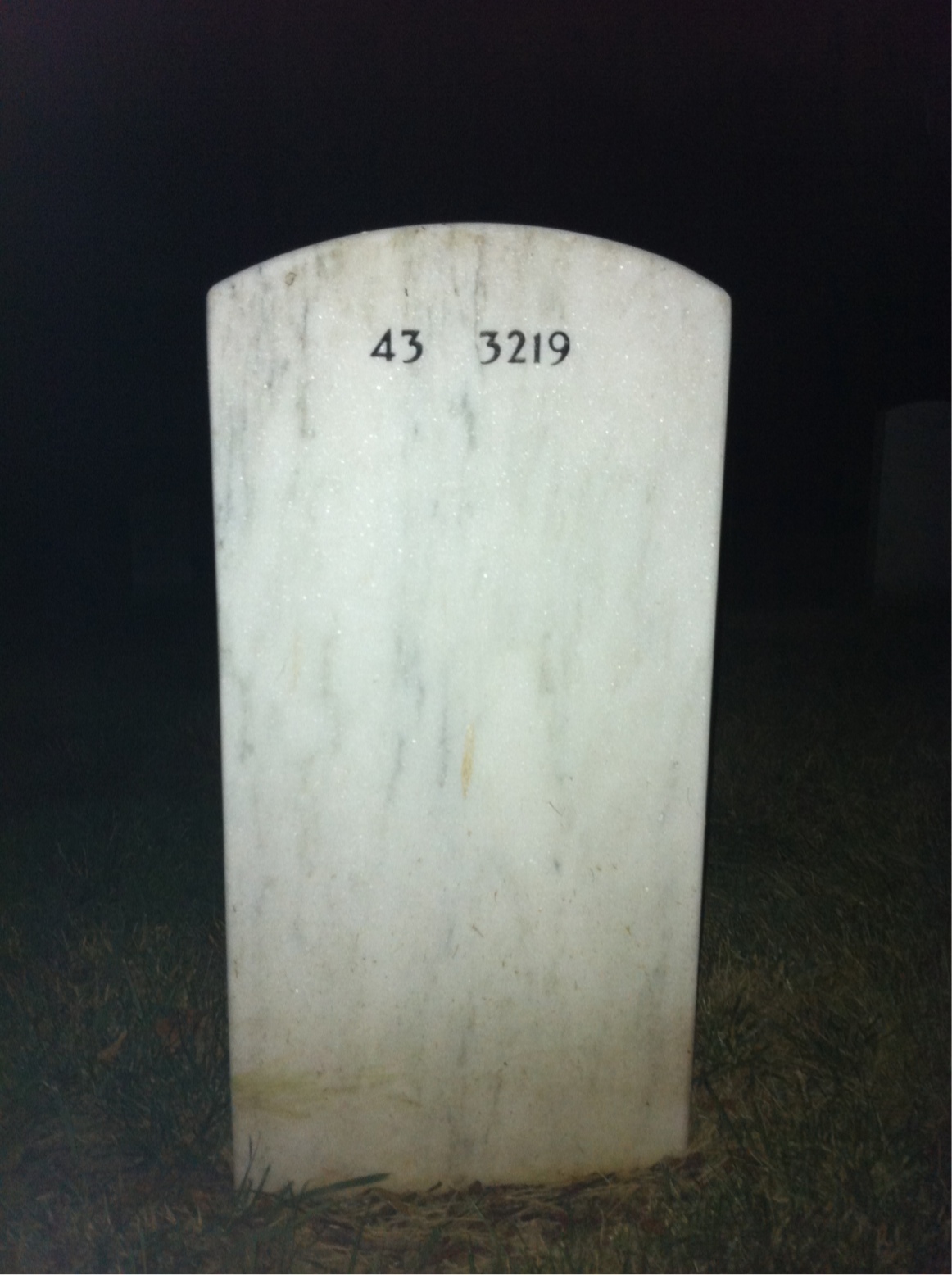Back of headstone — Simon Bautista