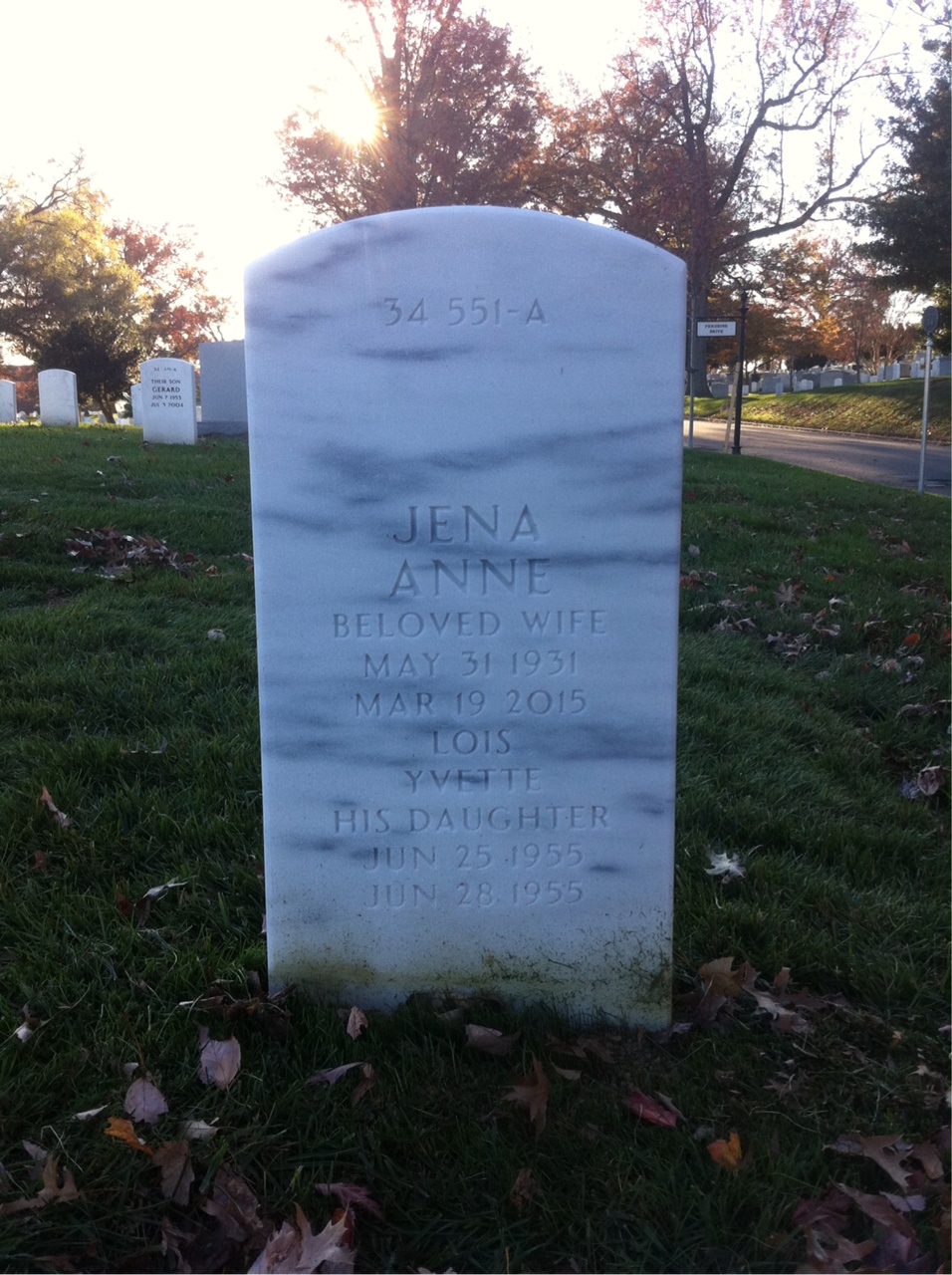 Back of headstone — Randolph Luck