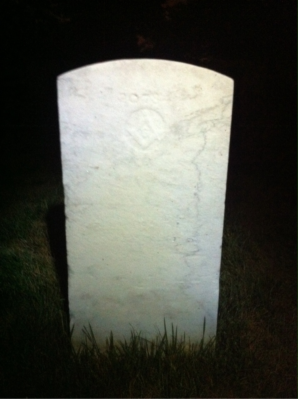 Back of headstone — Clarence Mix