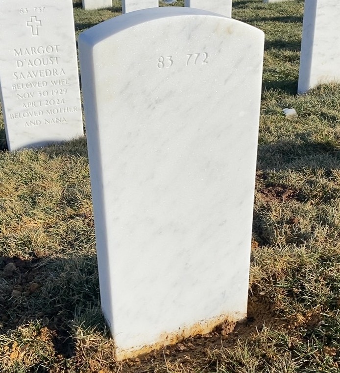 Back of headstone — Michael Leroy Blanchard