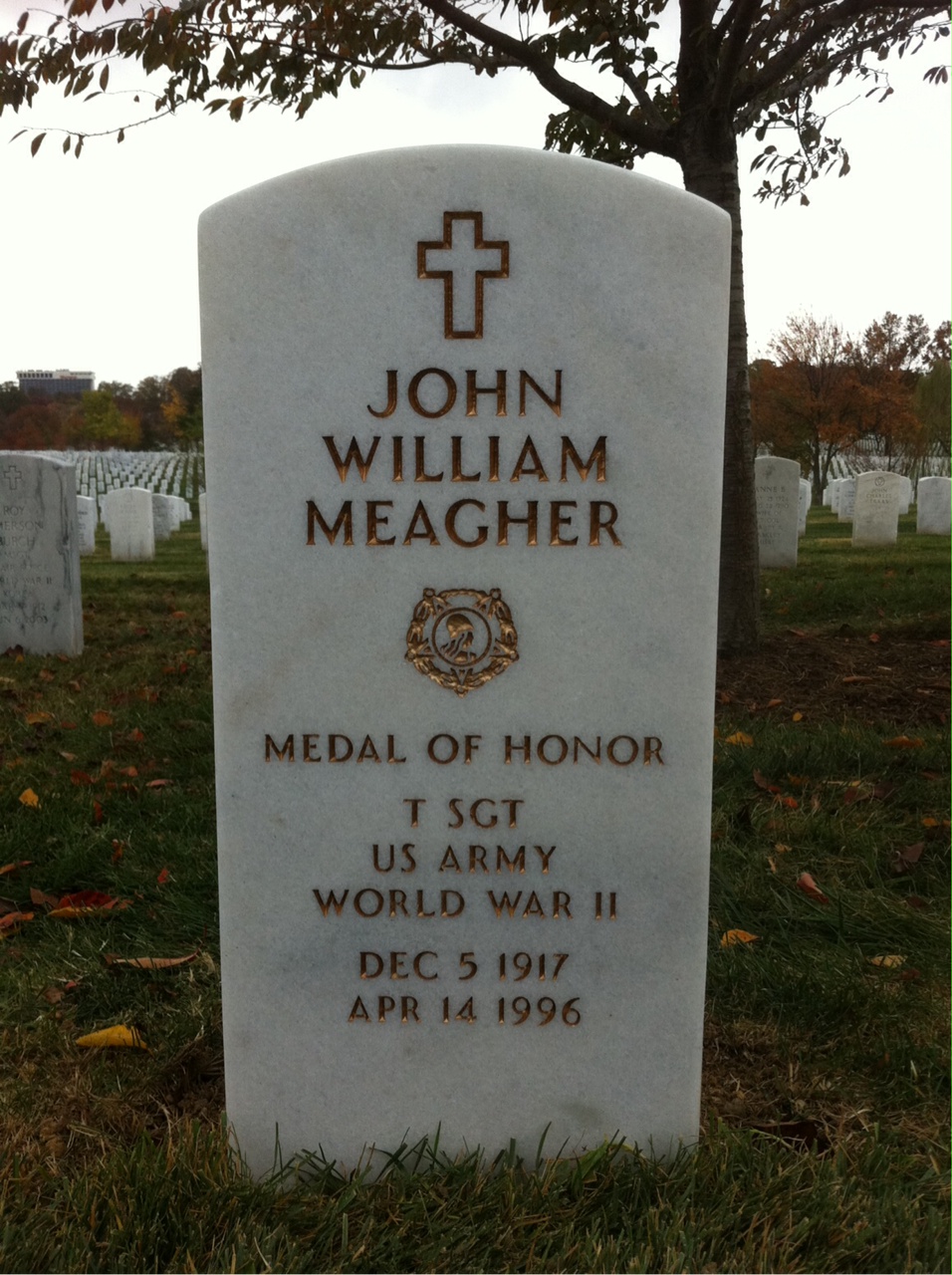 Headstone shared by 2 interments, including John Meagher