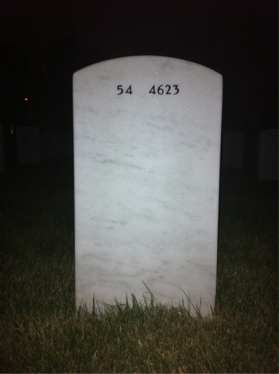 Back of headstone — Willie Harris