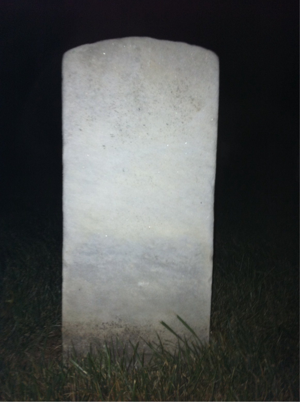Back of headstone — A Bacon