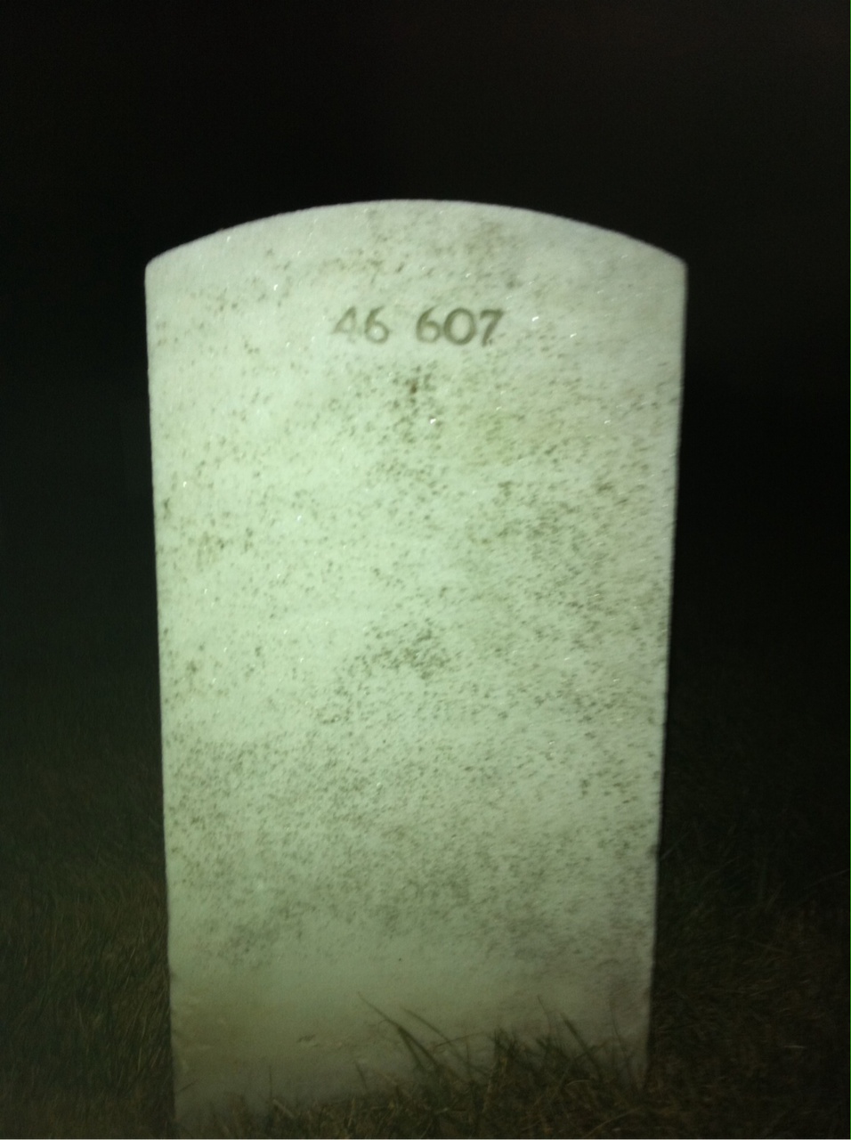 Back of headstone — Mary Moose