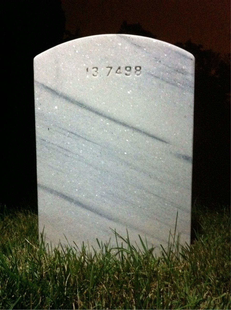 Back of headstone — Richard Aikens