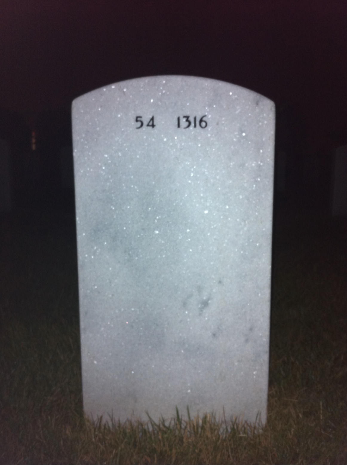 Back of headstone — Nathalie Suber