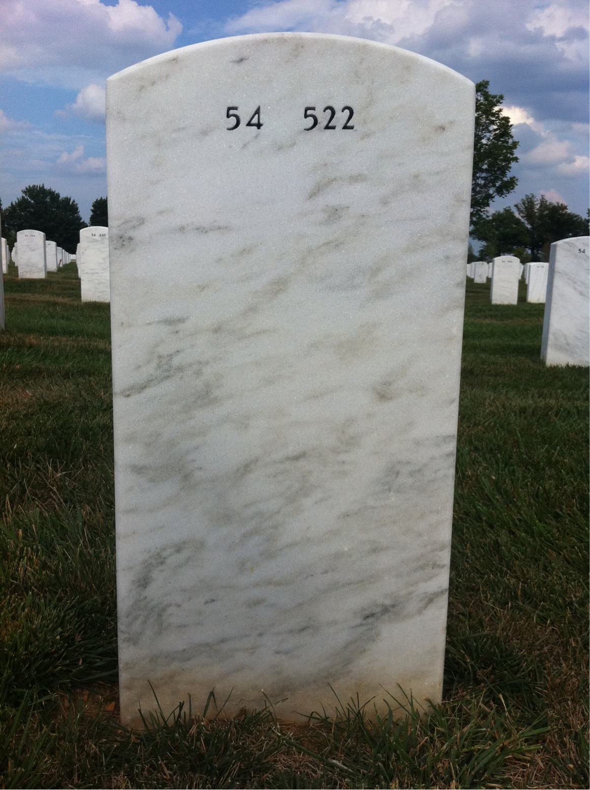Back of headstone — Joseph Linkins