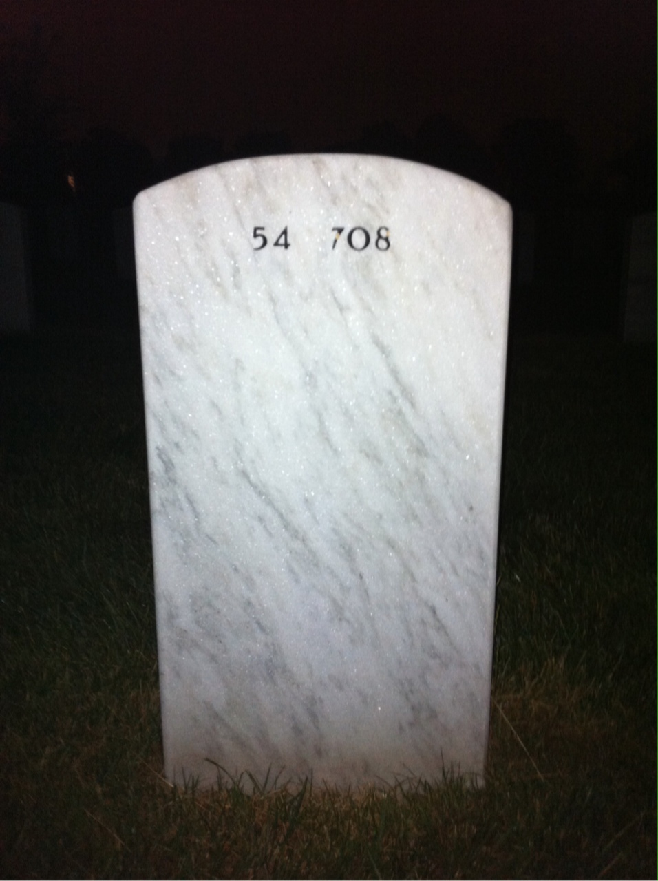 Back of headstone — Harold Lumadue