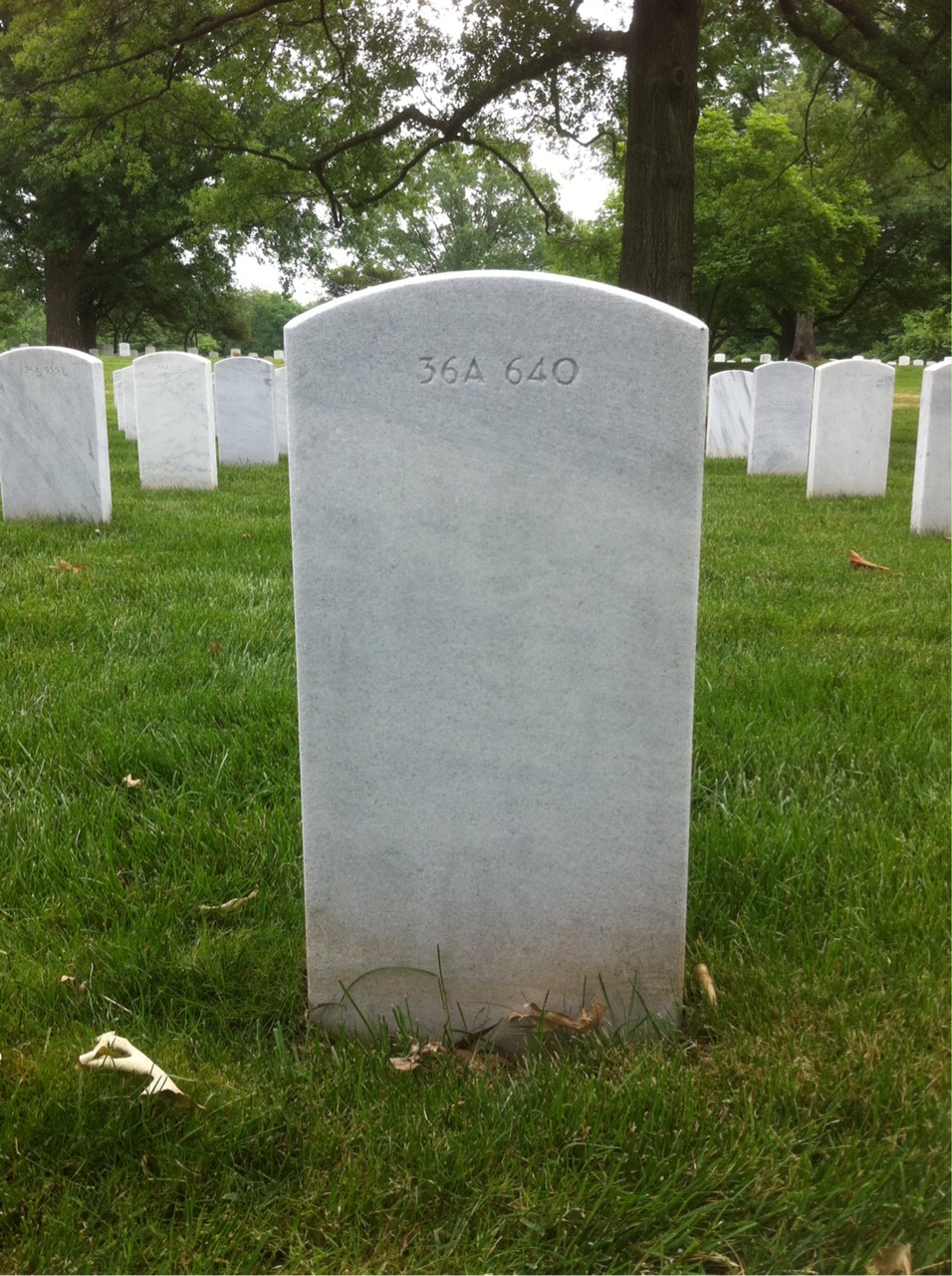 Back of headstone — William F Brubaker