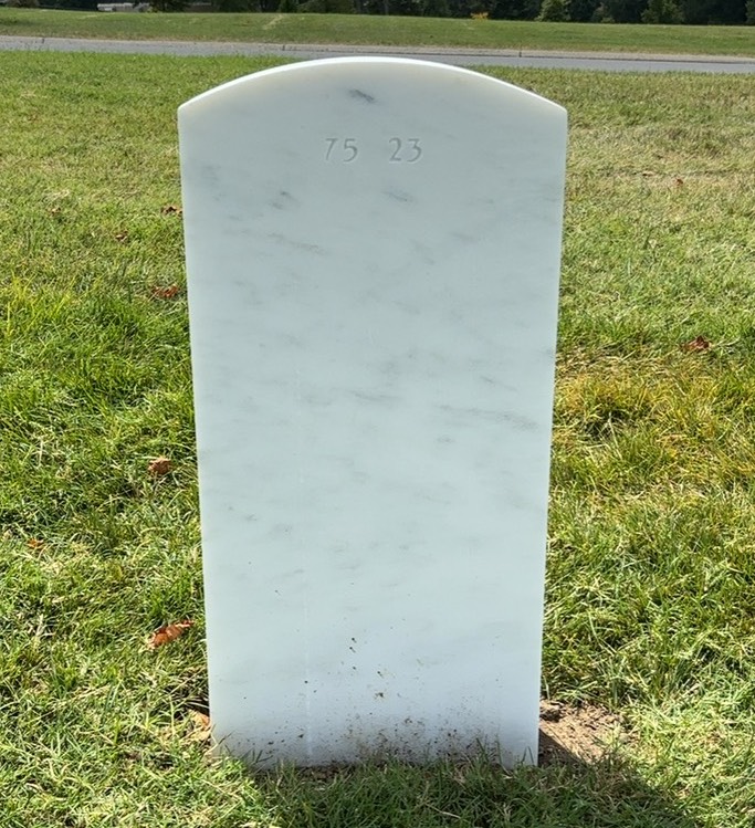 Back of headstone — Charles Berg