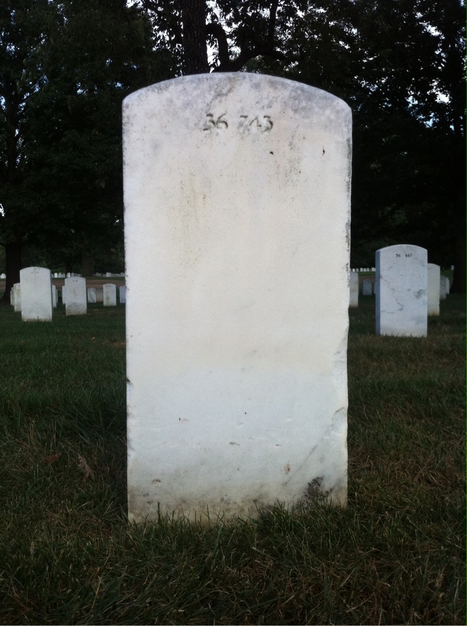 Back of headstone — Jimmie Bailey