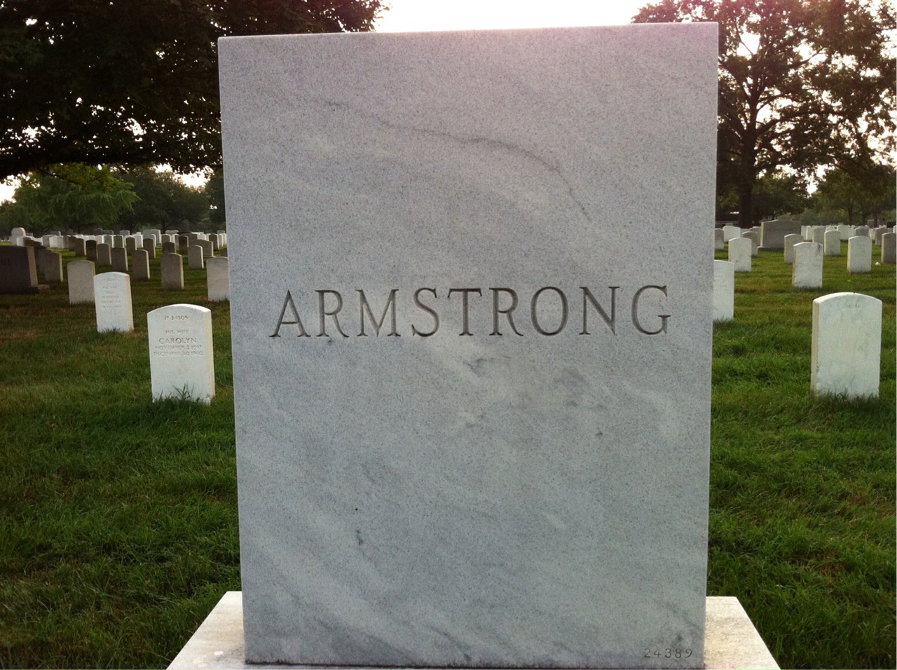 Back of headstone — Ruth Armstrong