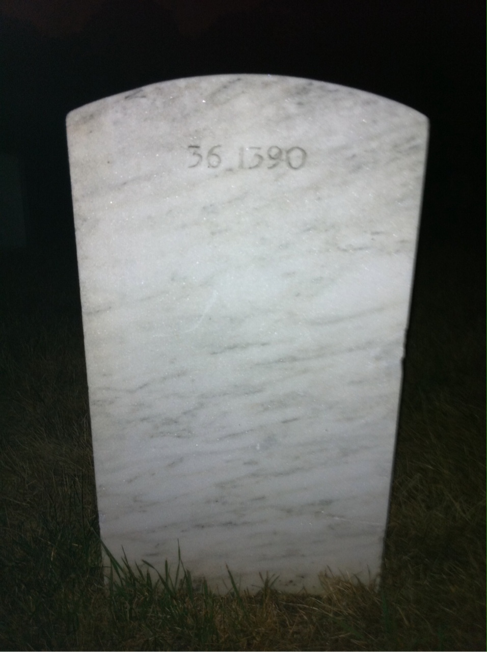 Back of headstone — John Bach