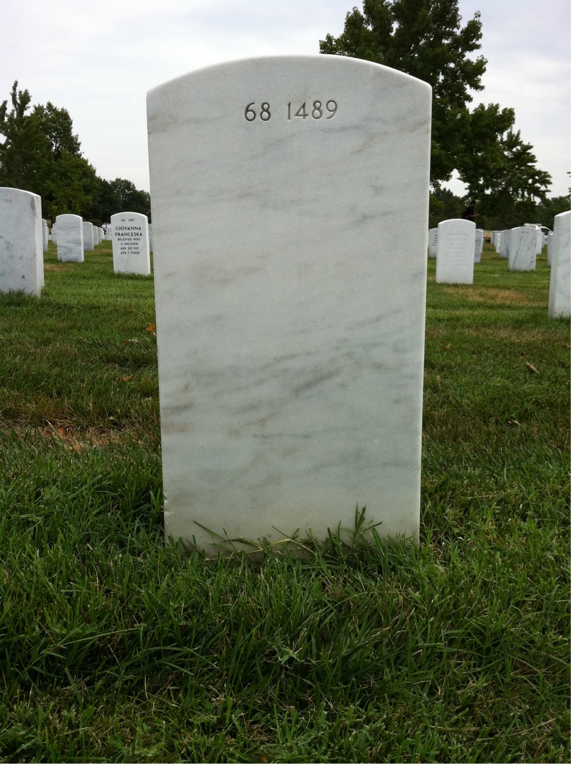 Back of headstone — John Molesworth