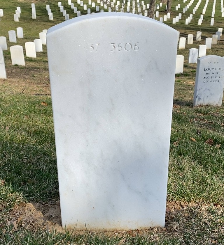 Back of headstone — William Charles Mccamy