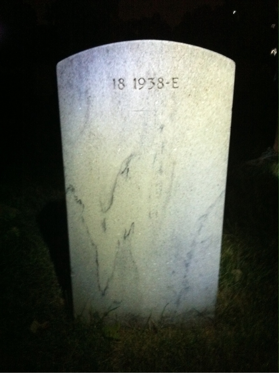Back of headstone — John Bohrer
