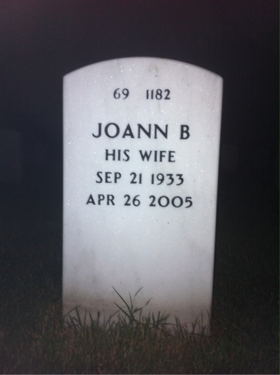 Back of headstone — Conrad Driscoll