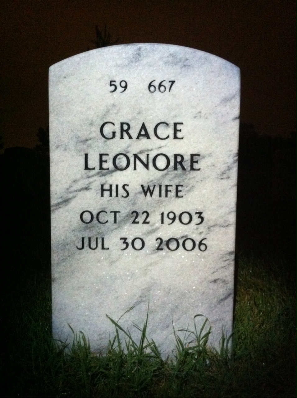 Back of headstone — Donald Mcgregor
