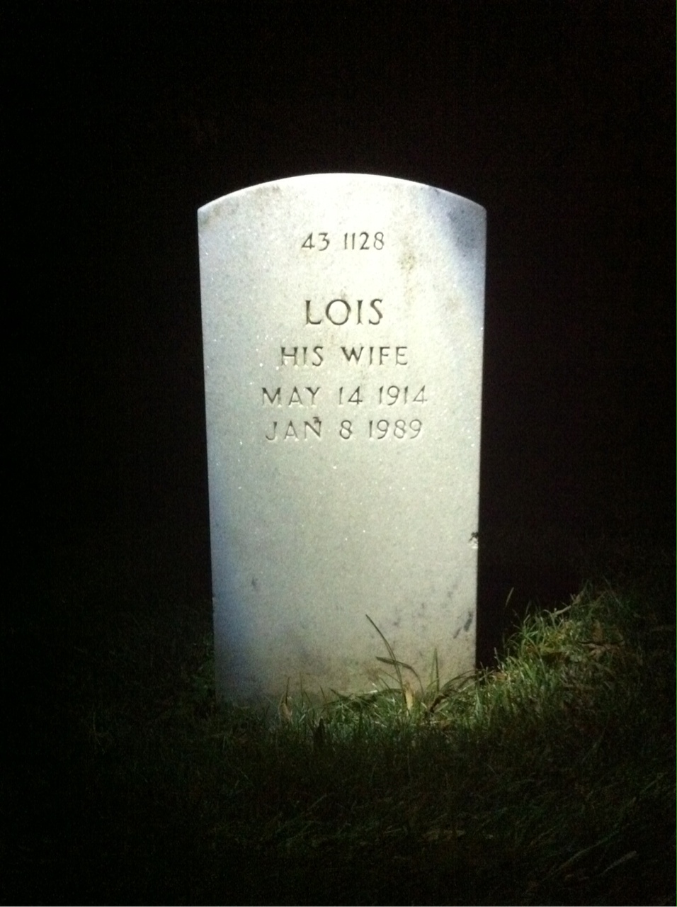 Back of headstone — Buster Cantrell