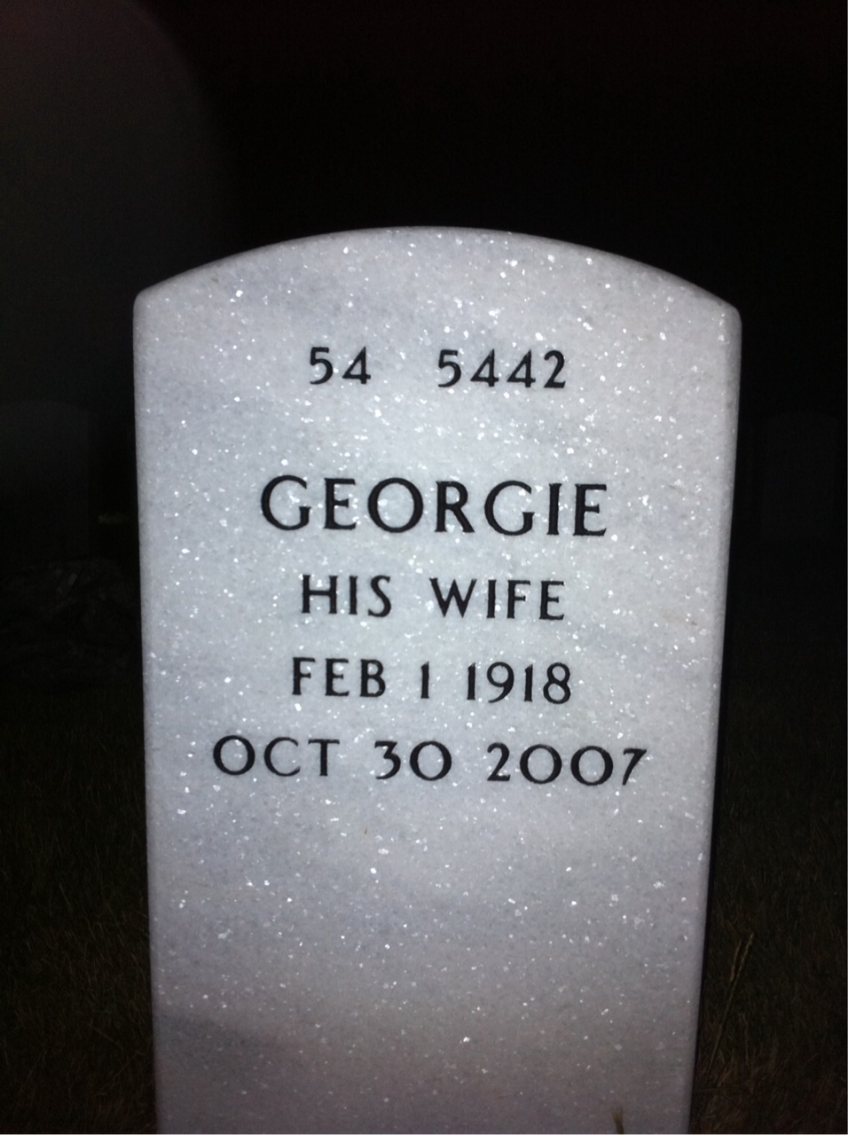 Back of headstone — Luis Bowman
