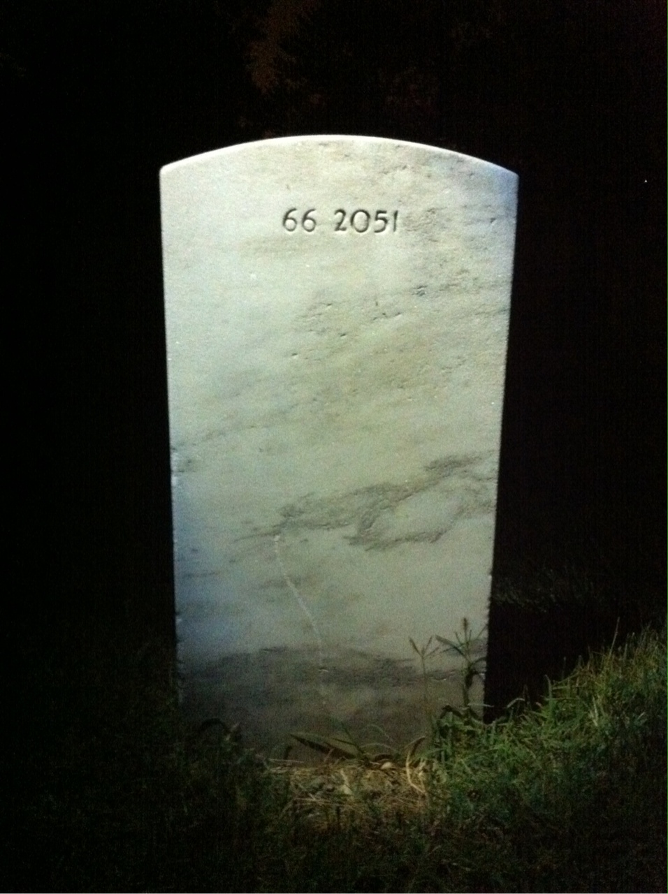Back of headstone — Peter Mosher