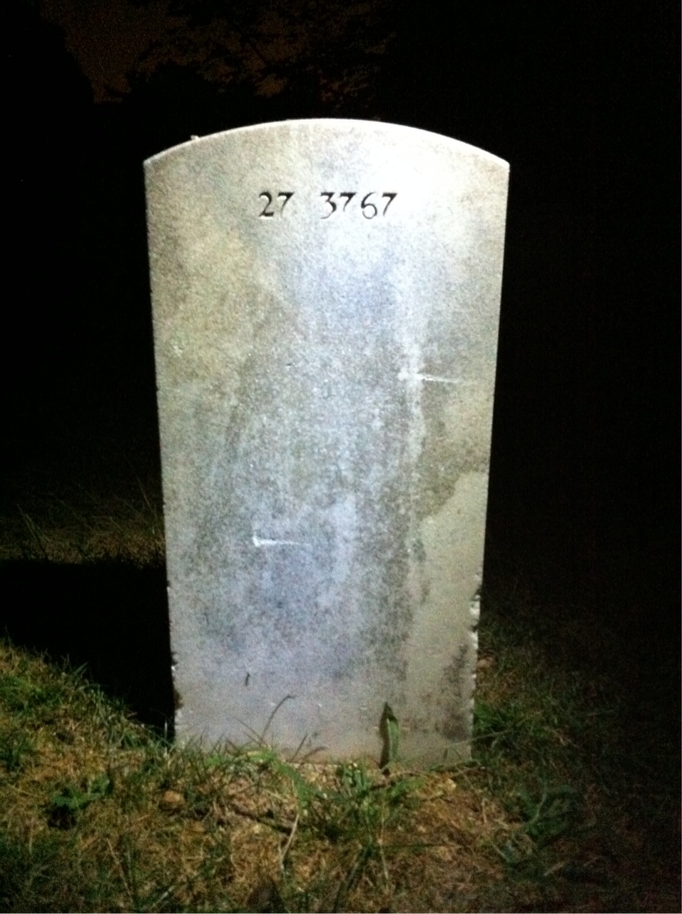 Back of headstone — Wesley Morris