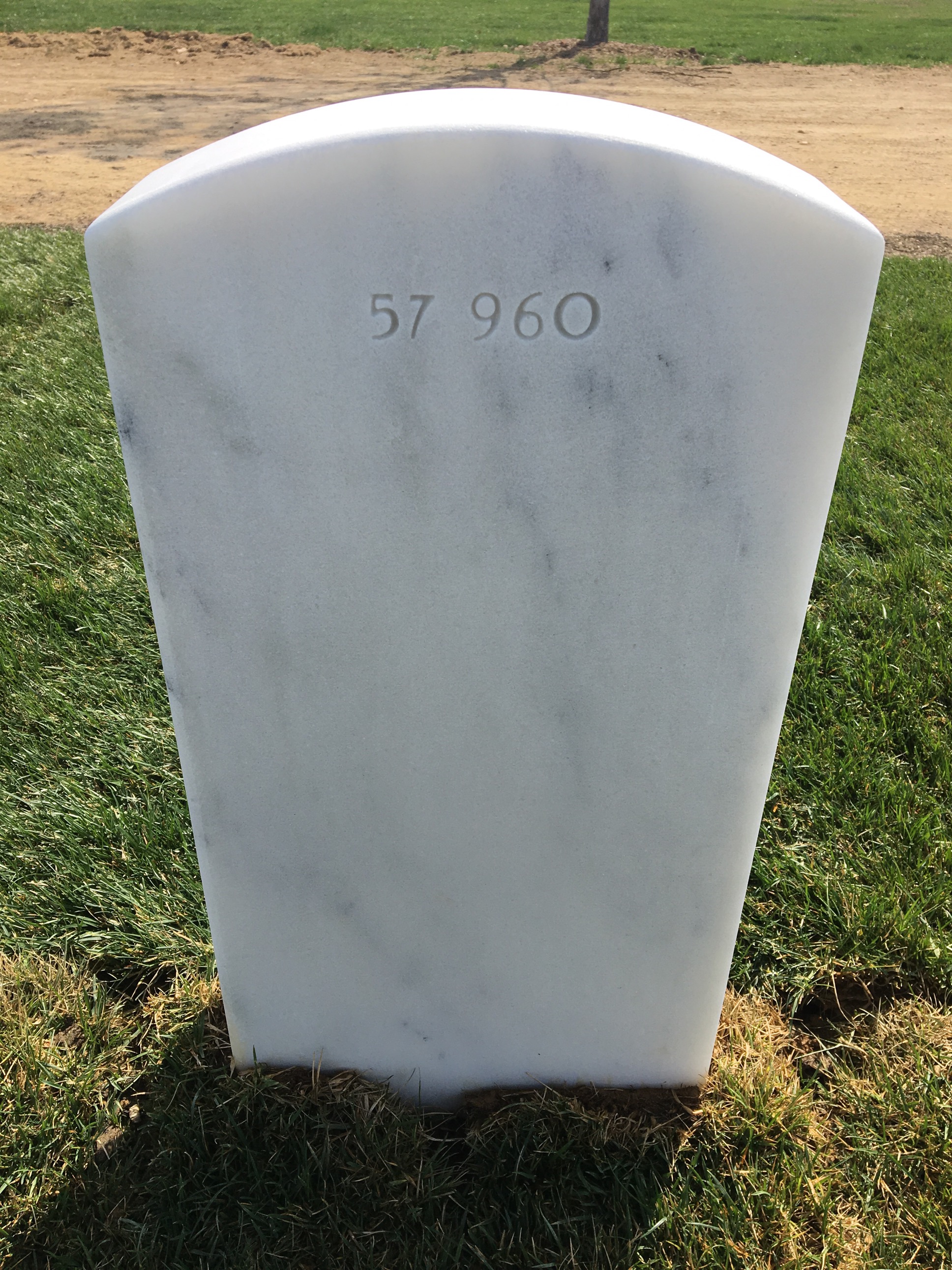 Back of headstone — William E Yarnall