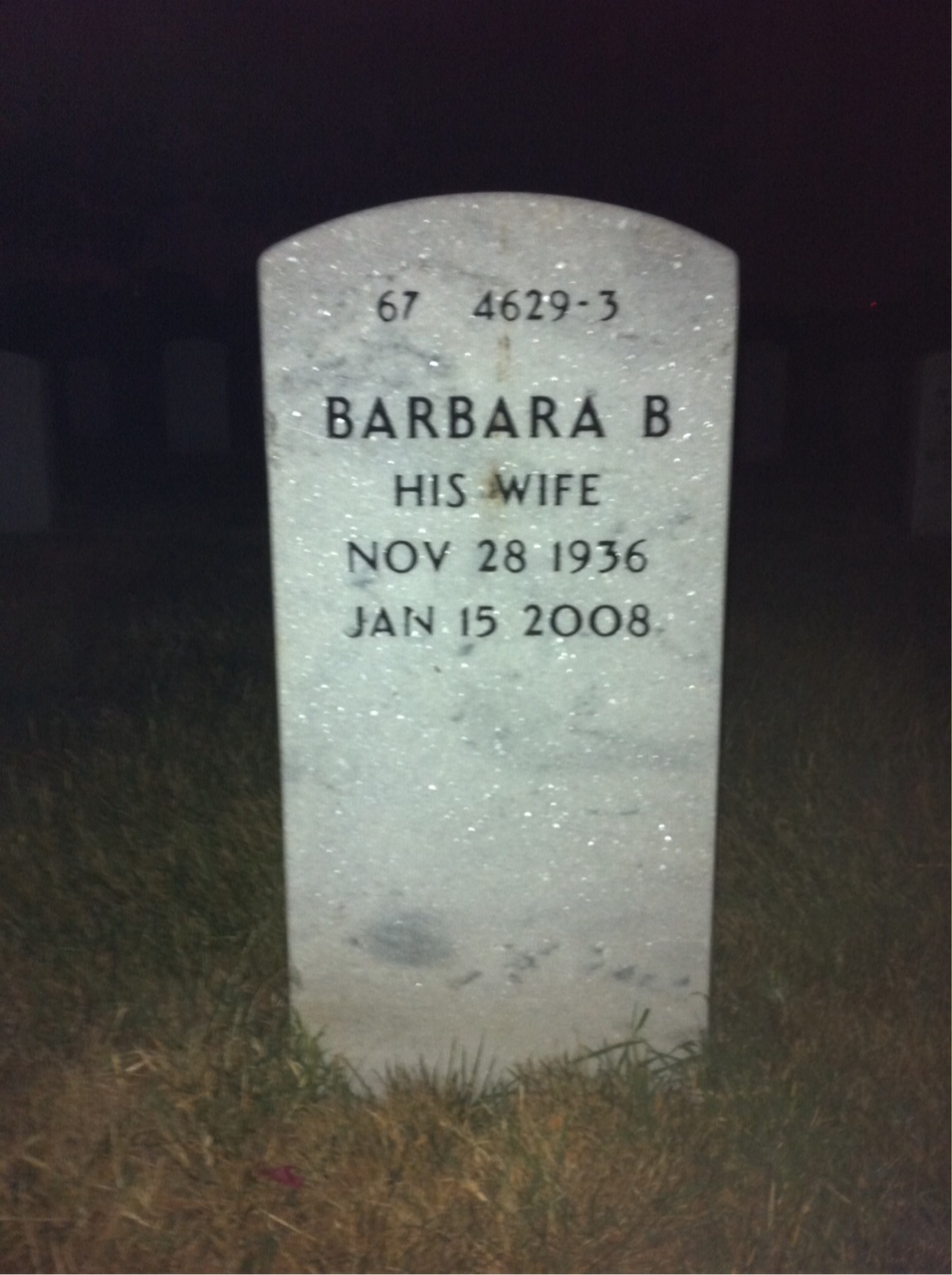 Back of headstone — James Corn