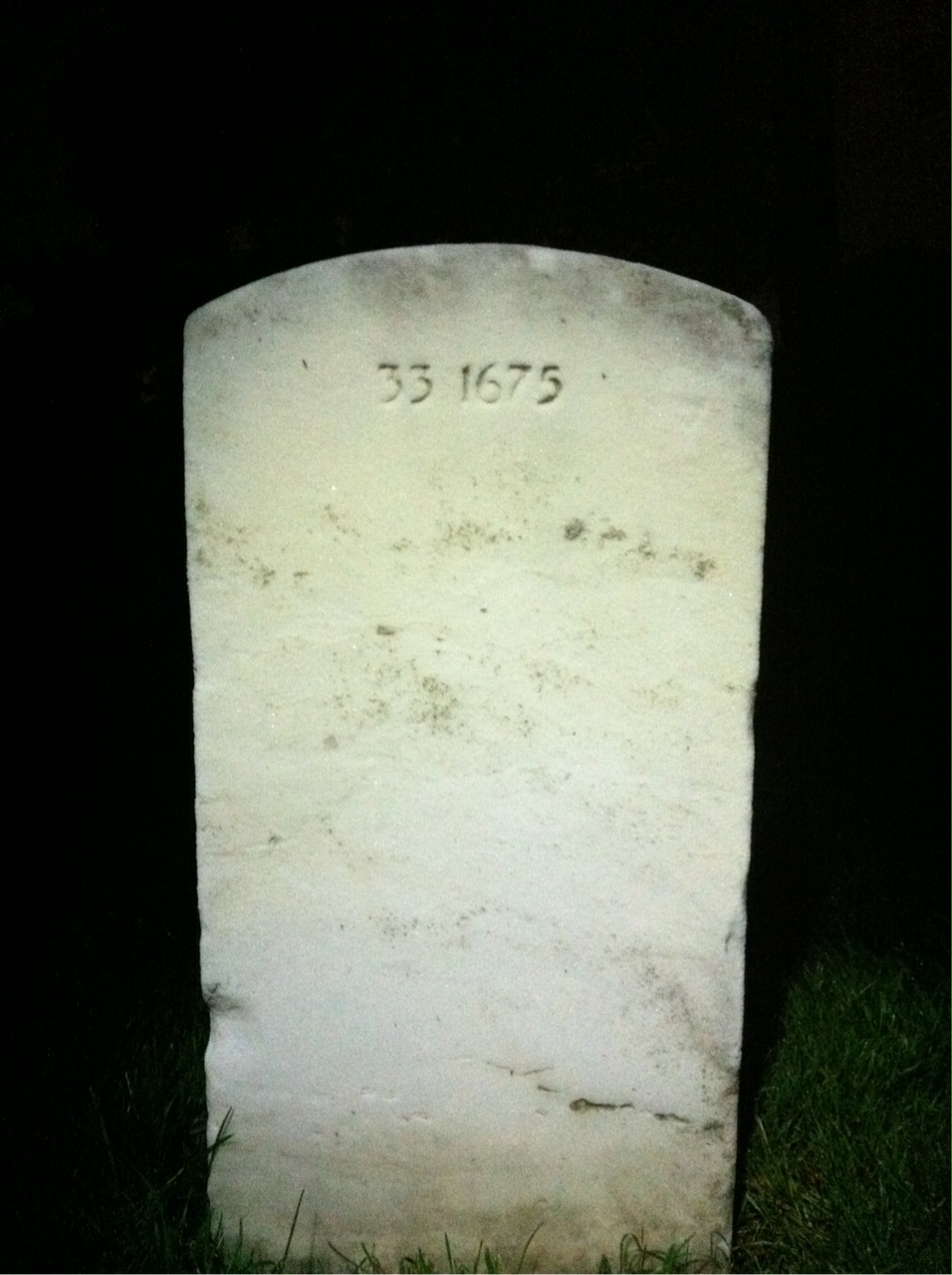 Back of headstone — Joseph Attredge