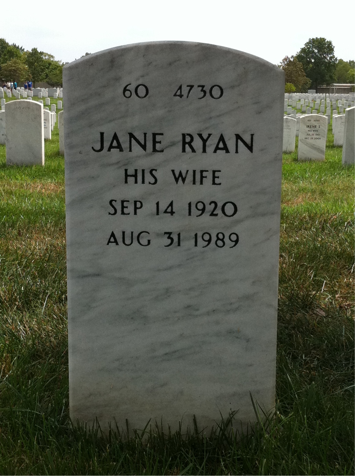 Back of headstone — Theodore Balis