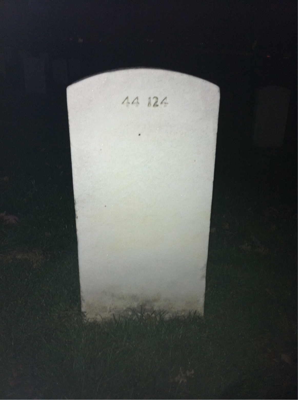 Back of headstone — Percy Adams