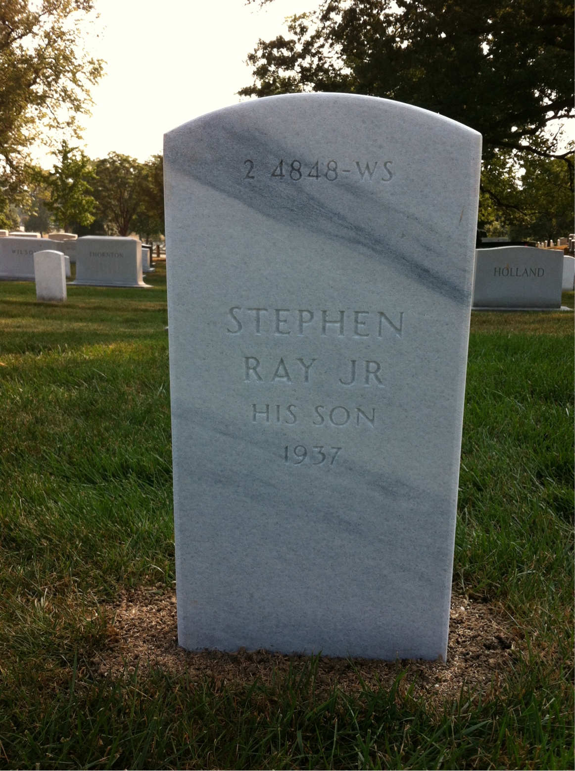 Back of headstone — Stephen Bedford