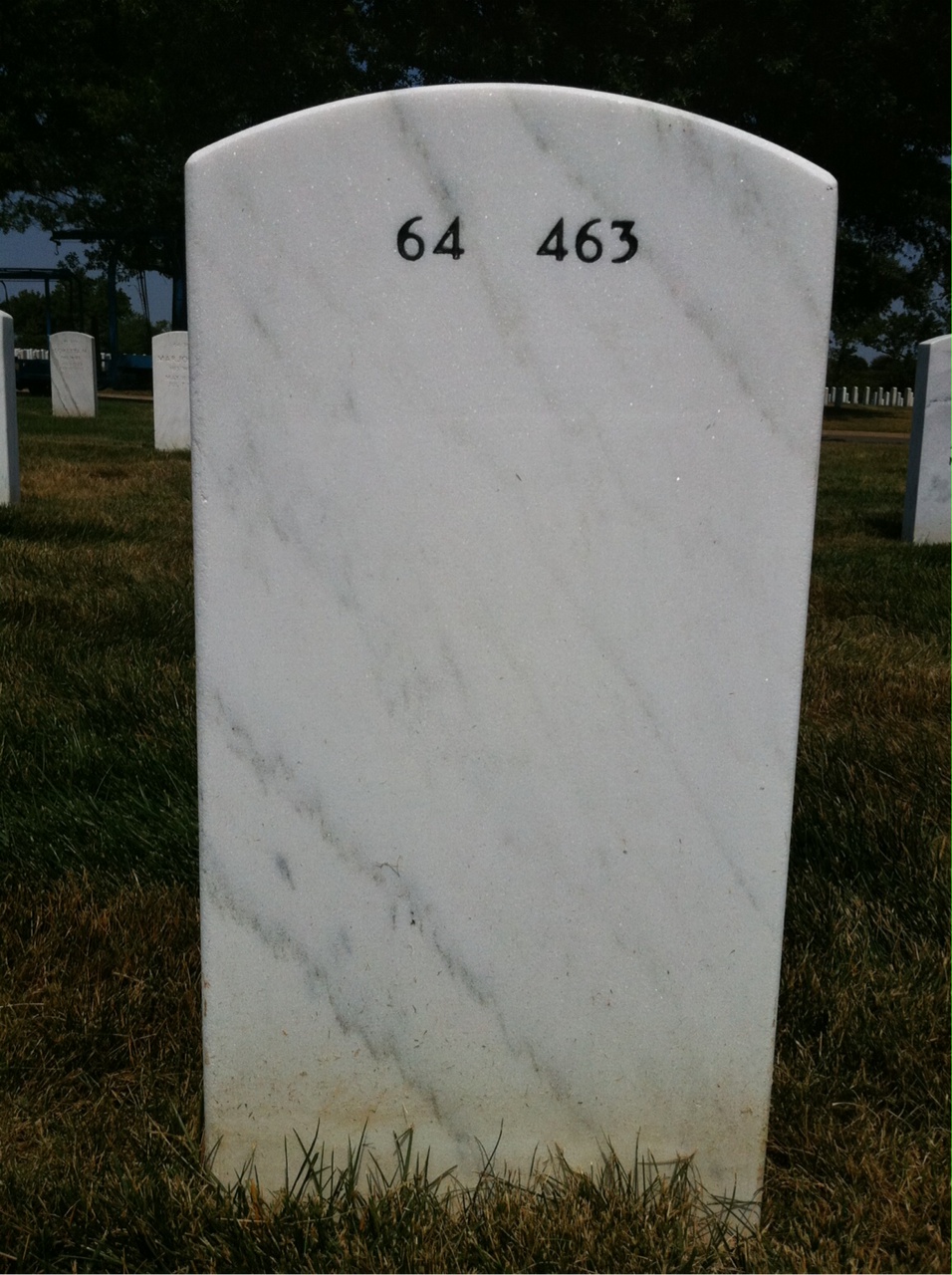 Back of headstone — George Morita