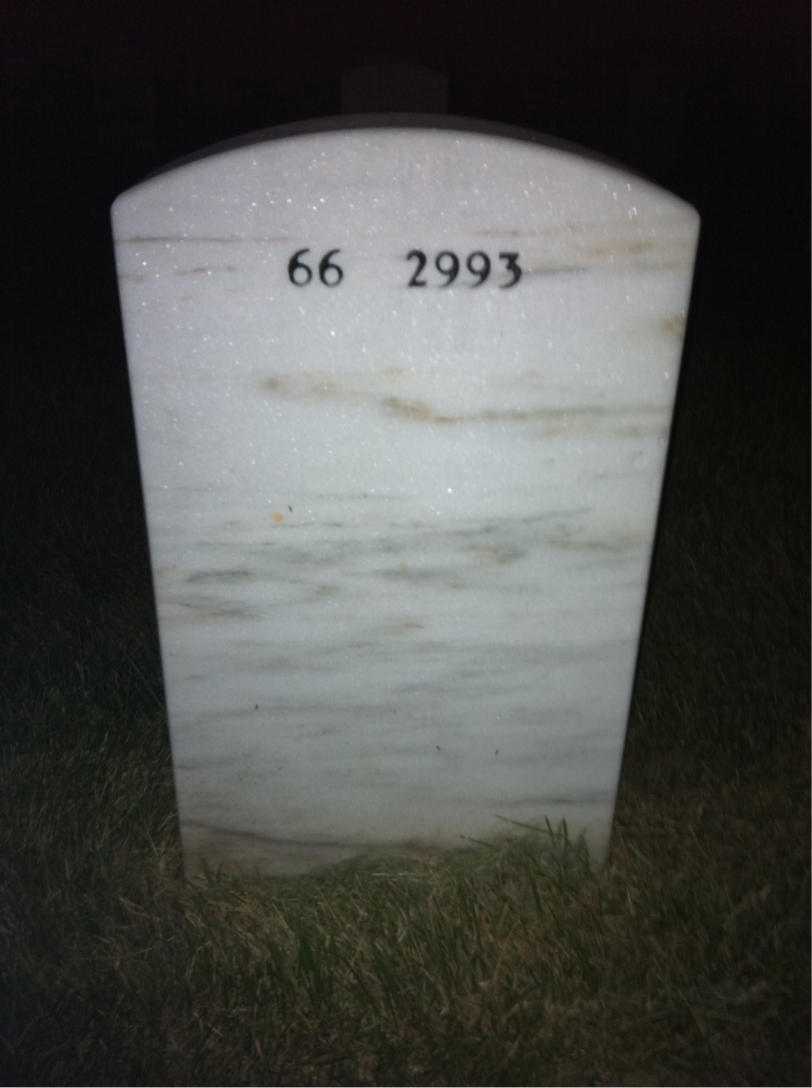 Back of headstone — Dempsey Murray