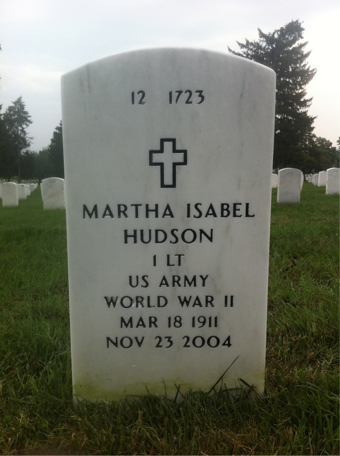 Back of headstone — Donald Hudson