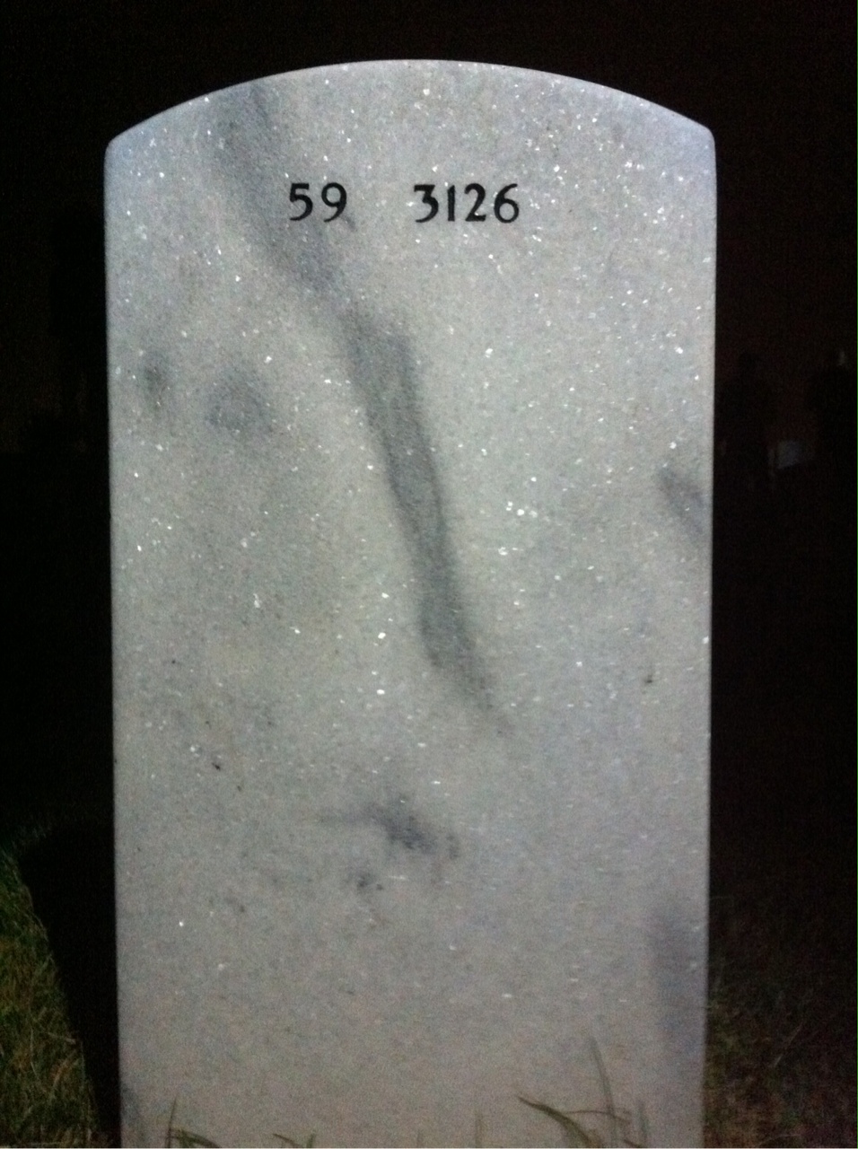 Back of headstone — Matthew Pike