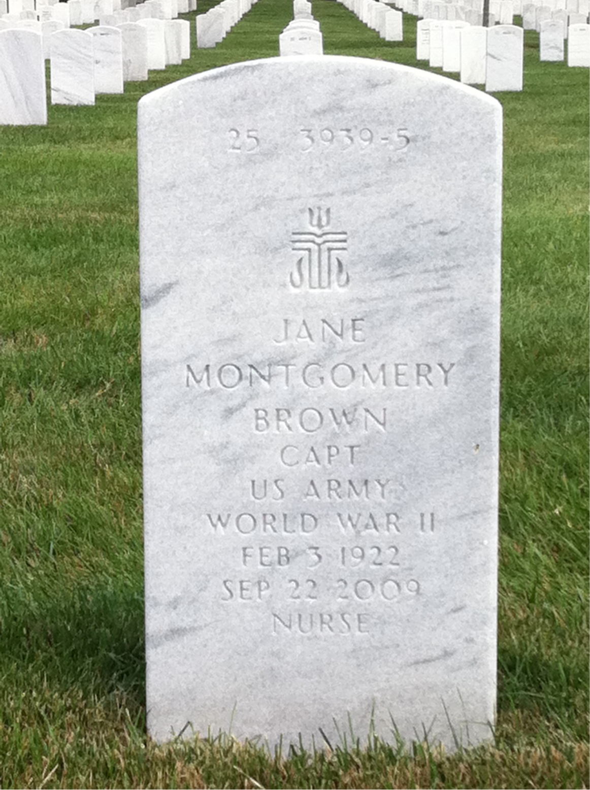 Back of headstone — Curtis Brown