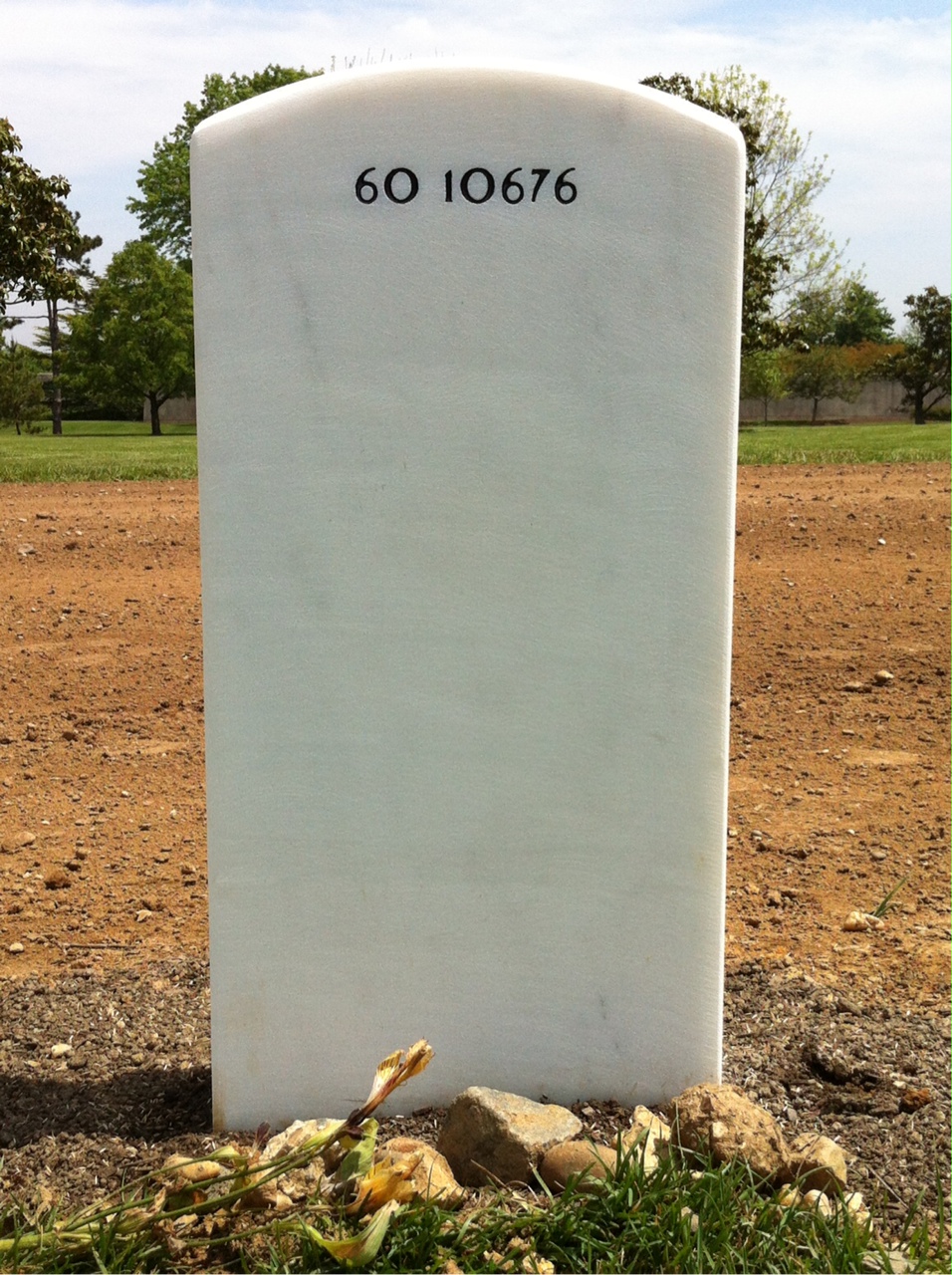Back of headstone — Tyler Hammett