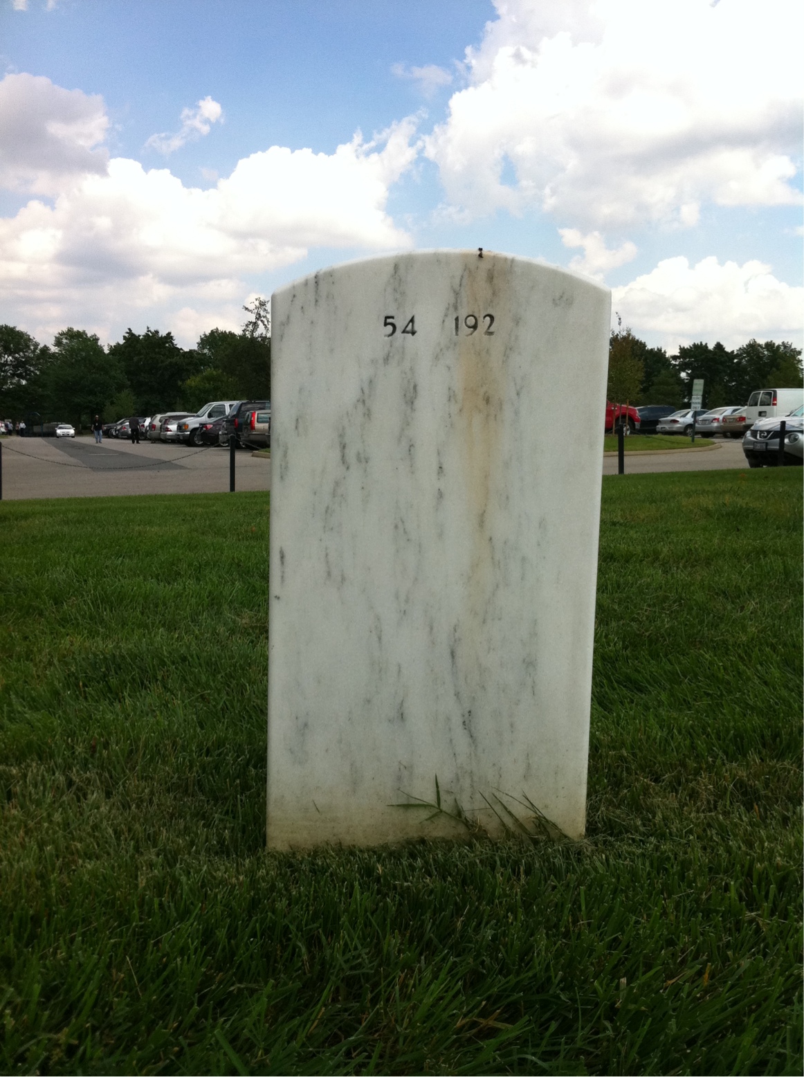 Back of headstone — Gene Andress
